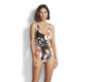 BoraBoraFlora V-Neck Swimsuit