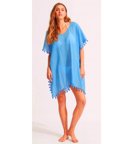 Cotton Kaftan Azure