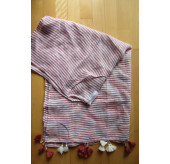 Linen Stripe Kaftan-Rust