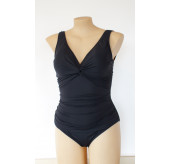 Twist Front Swimsuit-Black