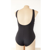 Twist Front Swimsuit-Black