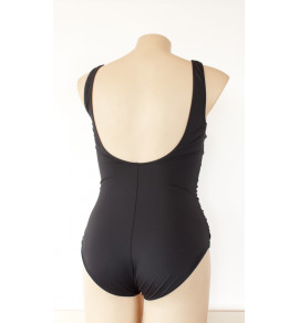 Twist Front Swimsuit-Black