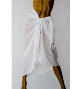 Rayon Sarong White