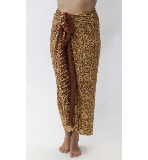 Batik Maori Sarong-Brown