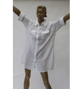 Resort Classic Longline Shirt-Wh