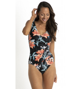 Lily Garden Gathered Splice Swimsuit