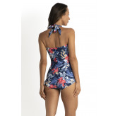 Travel Halter Boyleg Swimsuit