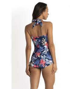 Travel Halter Boyleg Swimsuit