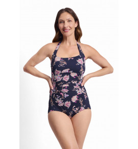 Saffron Halter Boyleg Swimsuit