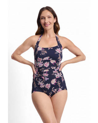 Saffron Halter Boyleg Swimsuit