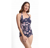 Saffron Halter Boyleg Swimsuit