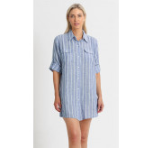 Chains Button Thru Shirt-BL