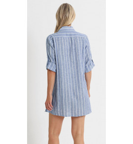 Chains Button Thru Shirt-BL