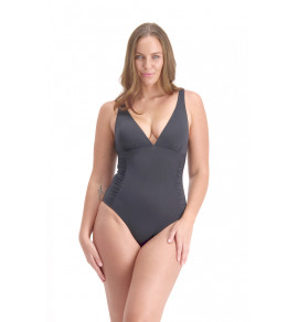 Side Ruched Plunge Swimsuit