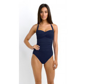 Twist Halter Swimsuit  Navy