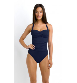 Twist Halter Swimsuit  Navy