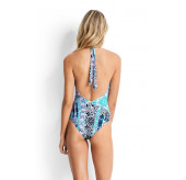Lace Up Halter Swimsuit