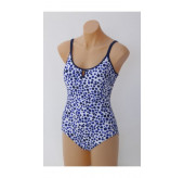 Double Strap Swimsuit-blue