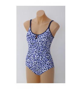 Double Strap Swimsuit-blue
