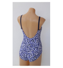 Double Strap Swimsuit-blue