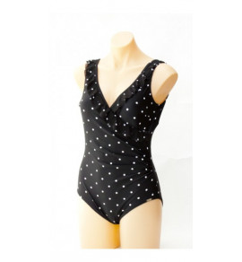 Harlow Mesh Frill Cross Front Swimsuit