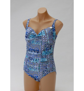 Mosaic Tie Front D Cup Swimsuit