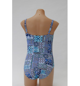 Mosaic Tie Front D Cup Swimsuit