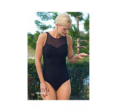 Textured Mesh Tank Swimsuit