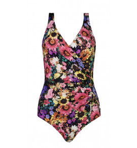 Drawstring cross over swimsuit