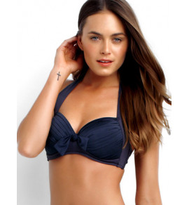 Soft Cup Bikini Halter -Navy 