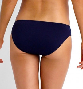 Pleated Bikini Hipster -Navy 
