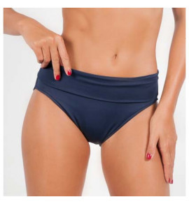 Roll Top Bikini Pant -Navy 