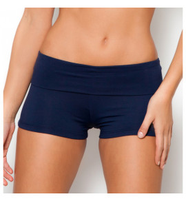 Roll Top Bikini Boyleg -Navy 