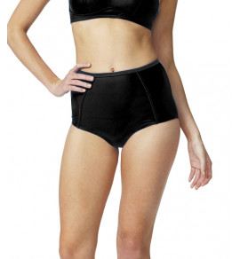 High Waisted Bikini Pant-Blk