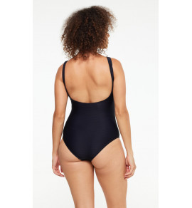 Textured Mesh High neck Swimsuit